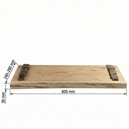 Zwevende Wandplank — Donker Eiken