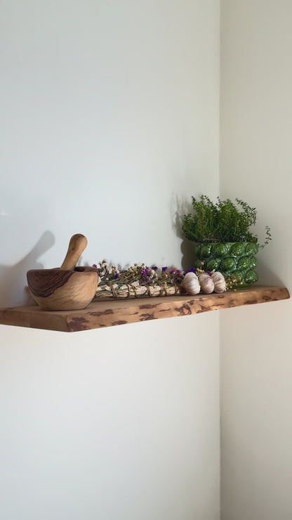 Zwevende Wandplank — Warm Naturel